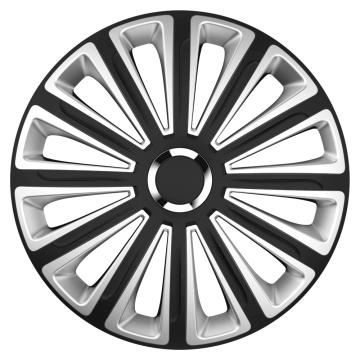 Set capace roti 16` Silver&Black cu inel cromat Trend de la Auto Care Store Srl
