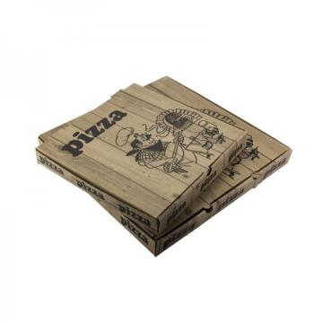 Cutii pizza 28cm, design bucatar wood (100buc) de la Practic Online Packaging Srl