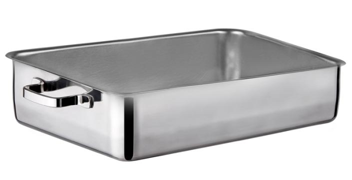 Tava inox cu manere, pentru cuptor Inoxriv Profi 36x25xh8cm de la Kalina Textile SRL