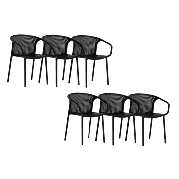 Set 6 scaune bucatarie cu spatar rotunjit Raki Chicago de la Kalina Textile SRL
