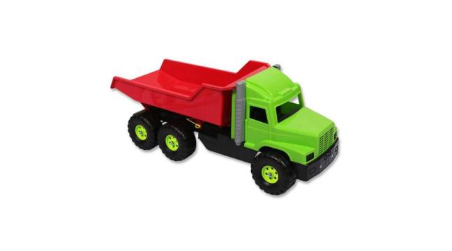 Jucarie camion basculant, 80 cm verde/rosu Dorex