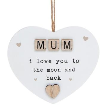 Placuta cu mesaj mum love you to the moon and back