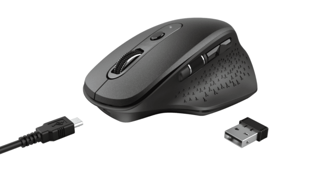 Mouse Trust Ozaa, Rechargeable Wireless, negru de la Risereminat.ro