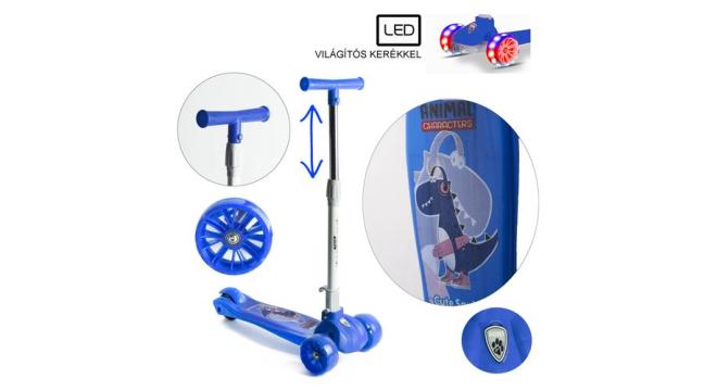 Trotineta cu trei roti cu roti led Bumi Blue de la S-Sport International Kft.