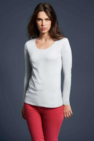 Tricou Women's featherweight long sleeve scoop tee de la Top Labels