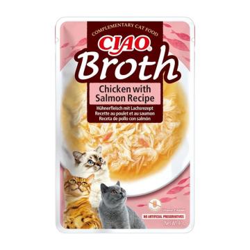 Hrana plic Broth reteta de pui & somon 40g - Churu de la Club4Paws Srl