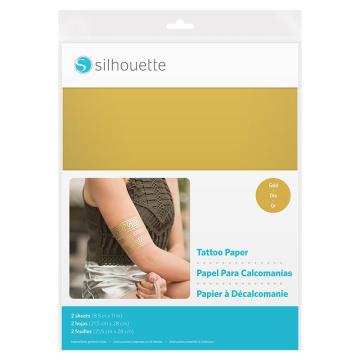 Hartie pentru tatuaj temporar Silhouette - gold