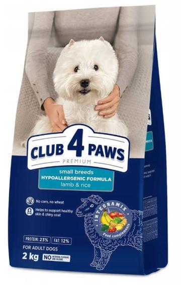 Hrana Club 4 Paws hypoallergenic lamb&rice small breeds 2kg