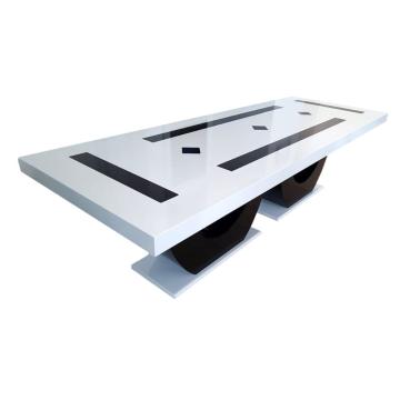 Masa fixa alb cu negru din MDF 280 cm