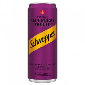 Bautura carbogazoasa Schweppes Blueberry Mojito 330ml SGR de la Supermarket Pentru Tine Srl