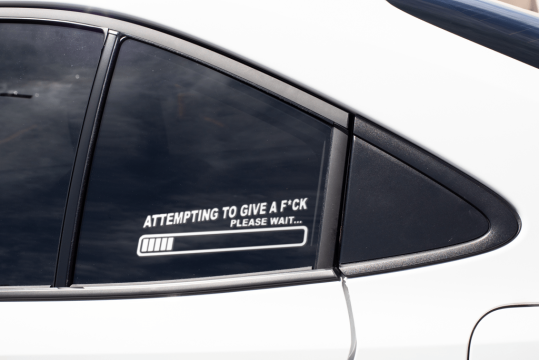 Sticker auto - Attempting to give a fuck