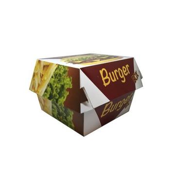 Cutii de burger, carton personalizat, 12x12x8cm (90buc) de la Practic Online Packaging Srl