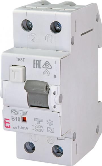 Siguranta automata RCBO ETI KZS-2M A B10/10mA