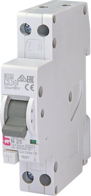 Siguranta automata diferentiala RCBO KZS-1M 1p+N A B25/0.03