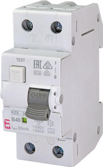 Siguranta automata diferentiala RCBO eti 40A,1+N TIP A