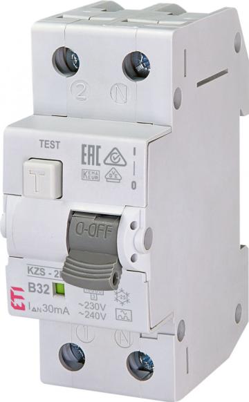 Siguranta automata diferentiala RCBO, A KZS-2M A de la Evia Store Consulting Srl