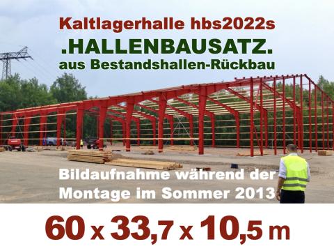 Hala metalica [60 x 30.7+3 x 7.5 / 10.5 m] depozit din 2013 de la Johann Thal Bausatzhallen