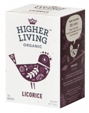 Ceai lemn dulce eco, 15 plicuri, Higher Living