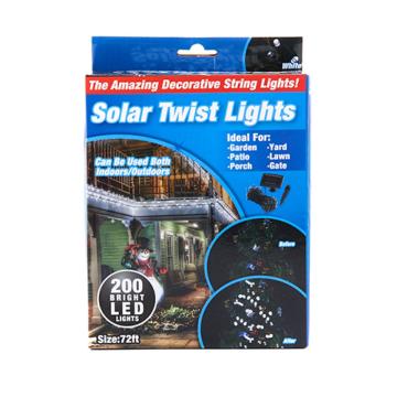 Instalatie cu incarcare solara Twist Lights, 200 de LED-uri