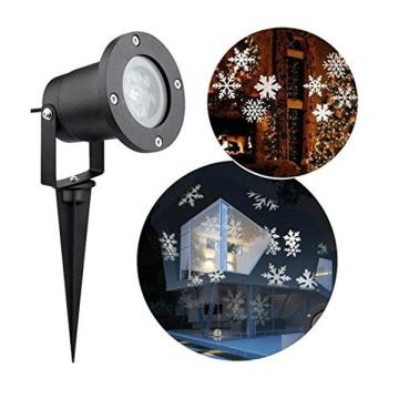 Proiector LED RGB exterior cu joc fulgi albi de zapada IP65 de la Startreduceri Exclusive Online Srl - Magazin Online Pentru C