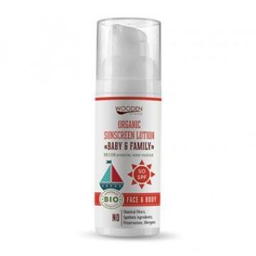 Lotiune protectie solara, SPF 50, bio, 50ml, Wooden Spoon de la Supermarket Pentru Tine Srl