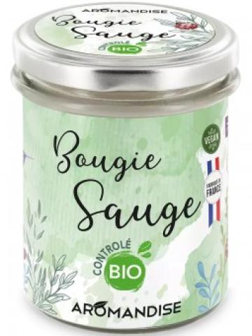 Lumanare parfumata bio salvie, vegana, 150g Aromandise de la Supermarket Pentru Tine Srl