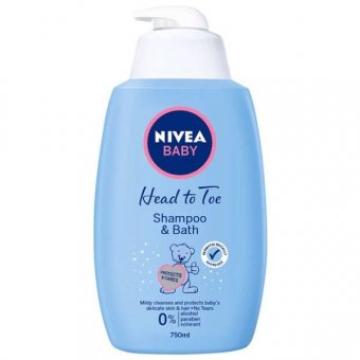 Sampon si spuma de baie Nivea Baby Head To Toe 750ml