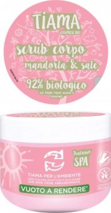 Scrub pentru corp cu migdale si sare bio 250ml Tiama de la Supermarket Pentru Tine Srl