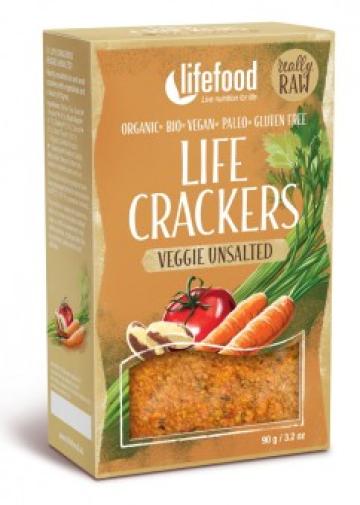 Paine Lifecrackers cu legume fara sare raw eco 90g