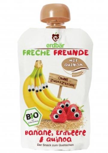 Piure de banane, capsuni si quinoa bio 100 g Erdbar de la Supermarket Pentru Tine Srl