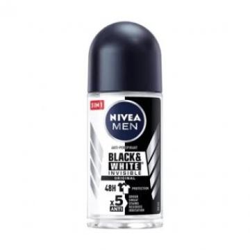 Deodorant Nivea Men Roll-On Black&White, Invisible, 50ml