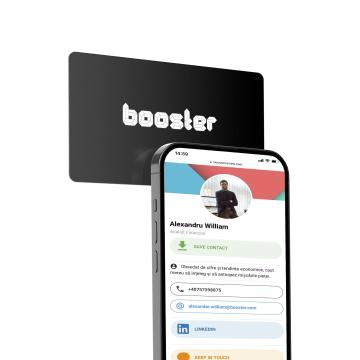 Carte de vizita digitala Booster - Card inteligent NFC de la Booster Srl