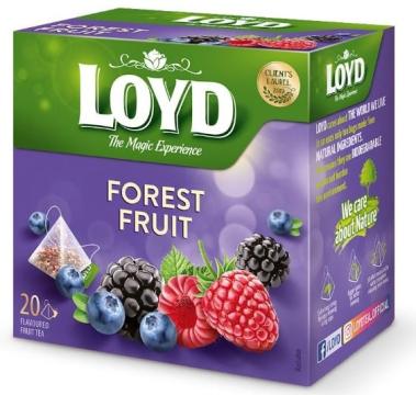 Ceai infuzie fructe de padure piramide Loyd 20x2g de la KraftAdvertising Srl