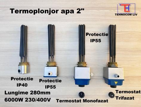 Rezistenta cu termostat 8x280mm 6000W de la Tehnocom Liv Rezistente Electrice, Etansari Mecanice