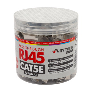 Mufa RJ-45 FTP Cat.5e EZ Passthrough, ecranata, 50u 100 buc de la Big It Solutions