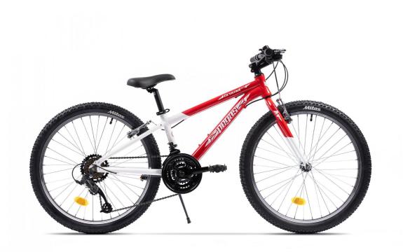 Bicicleta Pegas mini drumet 24'' rosu, alb