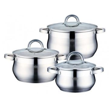 Set de cratite din inox cu capac 6 piese Peterhof PH-15237