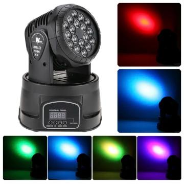 Proiector Mini Moving Head 18 LED RGB de 54 W