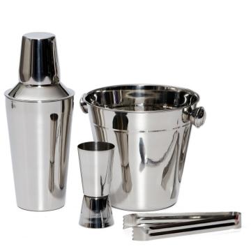 Set 4 piese pentru cocktail, frapiera si shaker din inox