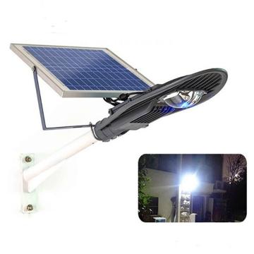 Stalp iluminat exterior cu panou solar proiector LED 30W