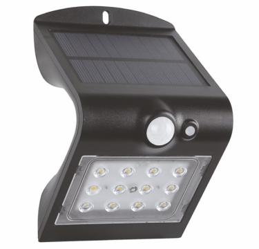 Lampa solara LED Butterfly 1.5W 220lm 4000K neagra de perete