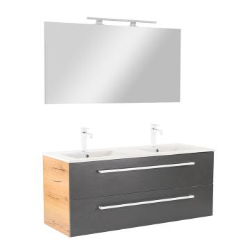 Mobilier complet de baie Vario Clam 120 stejar-antracit de la Leziter Kft.
