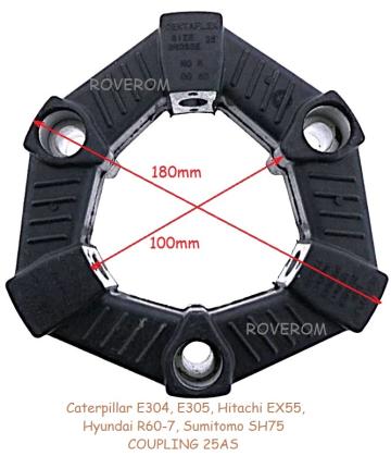 Cuplaj pompa hidraulica Hitachi, Hyunday, Kobelco (25AS)