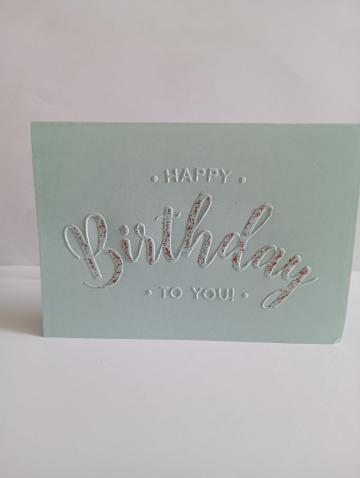 Felicitare 3D embosata onomastica, Happy Birthday de la Crissy Atelier Srl