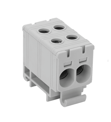 Clema de derivatie Fleal 35/2 gri | fixare pe sina DIN