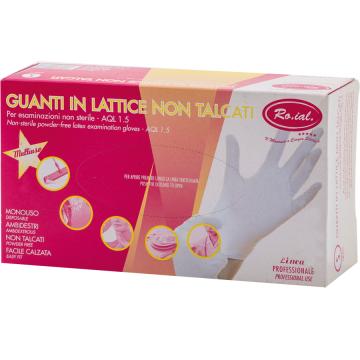 Manusi latex albe fara pudra 100 buc S - Roial
