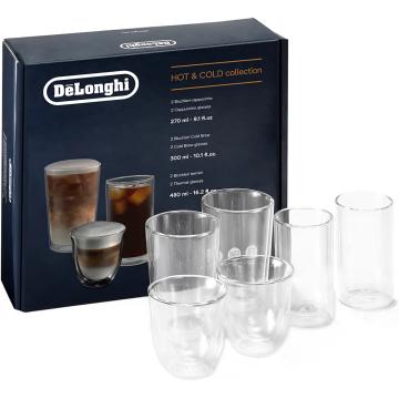 Set 6 pahare de sticla DeLonghi Hot Cold Collection