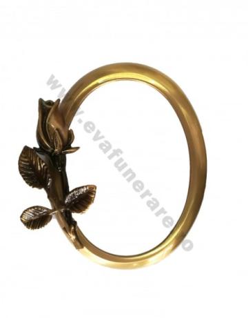 Rama fotoceramica bronz cu trandafiri de la Casa Funerara Eva Srl