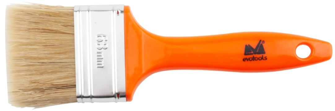 Pensula cu maner din plastic orange / 75mm
