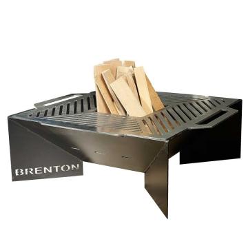 Semineu pe lemne cu gril patrat, Brenton BRNT03, 60x60x23cm de la URBANIX SRL